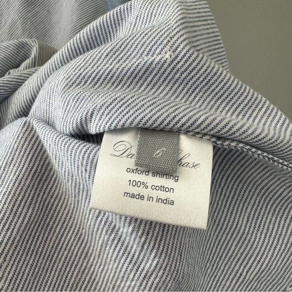 Anthropologie Dallin Chase (6) 100% Cotton Oxford Shirting in Blue, White, Gray - Picture 7 of 10